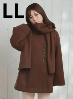 受注 しまむら talbyyumi ショール付 ジャケット ノーカラーコート