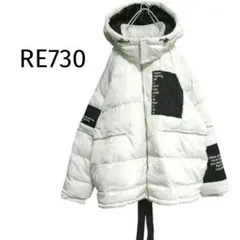 RE730 配色中綿ジャケット 防寒 バイカラー ジャンパー ビッグシルエット