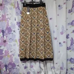 GU UNDERCOVER 　ジャガードニットプリーツスカート 　L