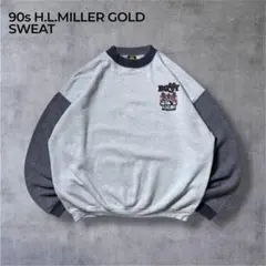 古着90sビンテージスウェット両面プリント大判グレーUSA製ゆるだぼストリート