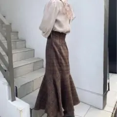 ナイスクラップ　NICE CLAUP チェックマーメイドスカート