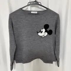 【中古品、古着】a.v.v standard ミッキーニット　グレー　ショート丈
