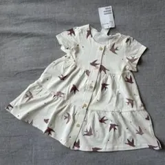 H&M スワロー柄 フレアワンピース 75-80cmのサムネイル
