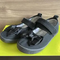 anyfam 黒 リボン付き フォーマルシューズ　18センチ