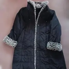 フード付きブラックコート Lサイズ