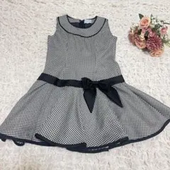 キャサリンコテージ ワンピース 120 ノースリーブ ギンガムチェック