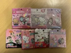 おはじきシールフレーク7点♡ギャルキティパワーパフガールズマイメロ等