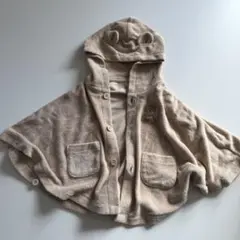 ジェラピケ　フード付き ポンチョ 80 90