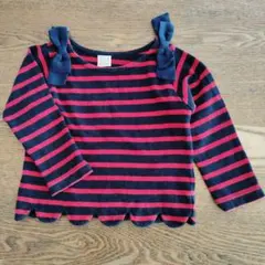 90cm 長袖カットソー 肩リボン ㈱ナルミヤ　Petit main