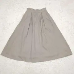 E1621 ショコラフィネローブ　フレアロングスカート　ウエストゴム　体型カバー