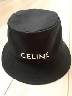 【国内正規品】セリーヌ バケットハット CELINE ロゴ 帽子 ブラック L