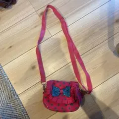 ピンク 水玉模様 ポシェット