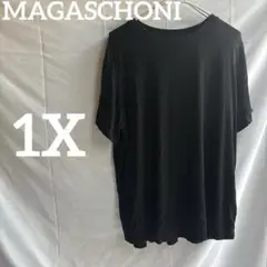 MAGASCHONI 半袖Tシャツ Mサイズ 黒　マガショニ