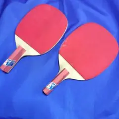 中古 SPALDING 卓球ラケット 2本セット ペンタイプ