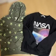 H &M トレーナー（星、ブラック）