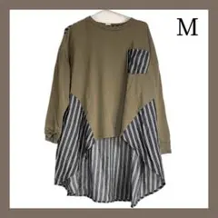 異素材ミックス　トップス