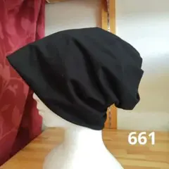 綿の3wayニット帽　 ブラック