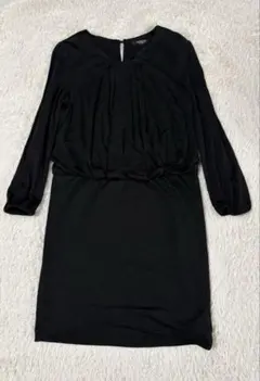 MICHEL KLEIN PARISブラックひざ丈ワンピース　40 フォーマル