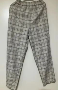 Samansa Mos2 blueサマンサモスモスブルー チェックシェフパンツ