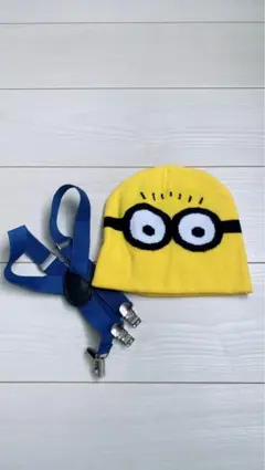 ミニオン ニット帽 サスペンダー セット