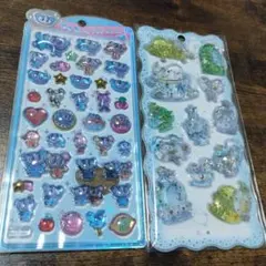 正規品　エンジェルブルー　シマエナガ　２枚セット　うるちゅるポップシール