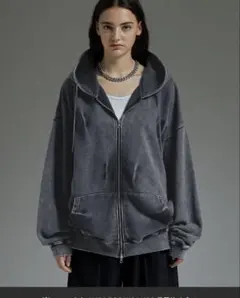 【cussil/クシル】ヴィンテージヘビーウェイトクラッシュダブルジップパーカー