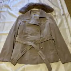 ロペ　コート（ファー、ベルト付き）