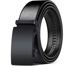 ベルト オートロック メンズ 穴なし 黒 ビジネス 紳士 学生 ゴルフ スーツ