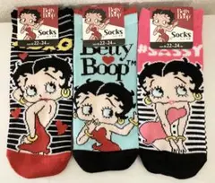 ベティ・ブープ　靴下　3種類セット　ソックス　BettyBoop　ベティちゃん