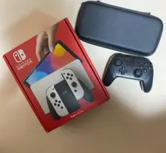 Nintendo Switch 有機ELモデルプロコン、本体ケース付き