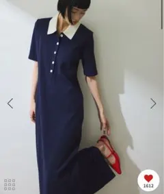 ADAM ET ROPE' FEMME ハーフスリーブポロシャツワンピース