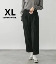 新品タグ付 定価5990円 ウツクシルエットプレミアムスリムテーパードパンツ 黒