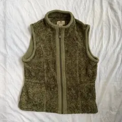 美品 WOOLRICH ウールリッチ フリースベスト グリーン レディース