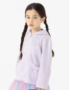 any FAM 薄紫 フード付きパーカー 130 パープル　　エニィファム 薄手