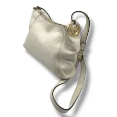 MICHAEL KORSマイケル・コース ホワイトレザーショルダーバッグ