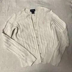 ラルフローレン　キッズ　M ケーブル　ニット　カーディガン　長袖