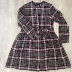 べべ　bebe チェックネル素材ワンピース　150