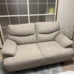 ベージュ 2人掛けソファ