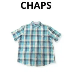 【夏物】US古着 CHAPS ビッグサイズ半袖チェックシャツ　XXL