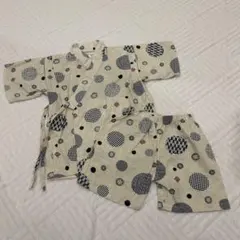 男の子　キッズ甚平 水玉模様 和柄　上下セット