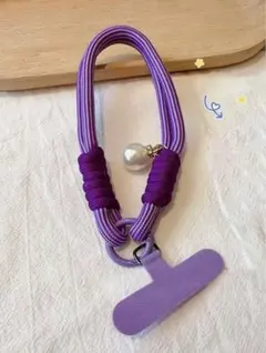 ハンドストラップ スマホストラップ　パール付き