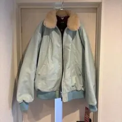【スペシャル】Schott supreme 水色 レザーボンバージャケット　XLのサムネイル