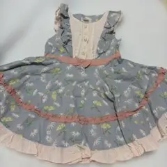 Sourisチェリー花柄110cmノースリーブワンピース