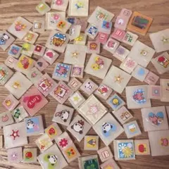 平成レトロ　シール　ブロックシール　約90枚