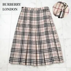 極美品❤️バーバリーロンドン　ロングスカート　プリーツ　巻きスカート　ベルト　M