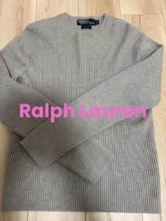 Polo by Ralph Lauren グレー リブ編みセーター M
