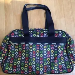 LeSportsac ボストンバッグ ハート柄 旅行バッグ【ビンテージ・中古品】