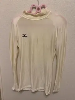 【Mizuno】ミズノ　モックネックアンダーシャツ　アイボリー　M レディース