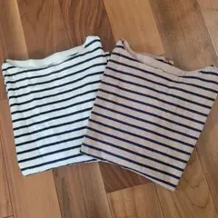 ユニクロ　ボーダーtシャツ　長袖　2枚セット　XL