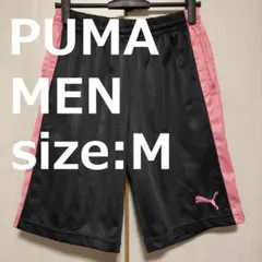 プーマ PUMA ジャージ ハーフパンツ ボトムス メンズ Mサイズ 灰色/桃色のサムネイル